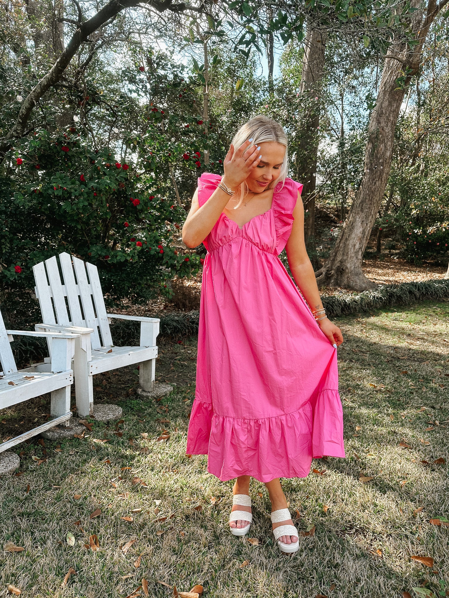 Sunshine & Shorelines Pink Maxi Dress