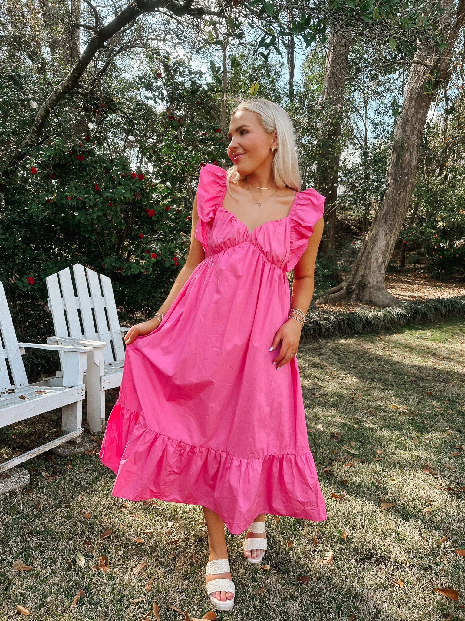 Sunshine & Shorelines Pink Maxi Dress
