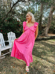 Sunshine & Shorelines Pink Maxi Dress