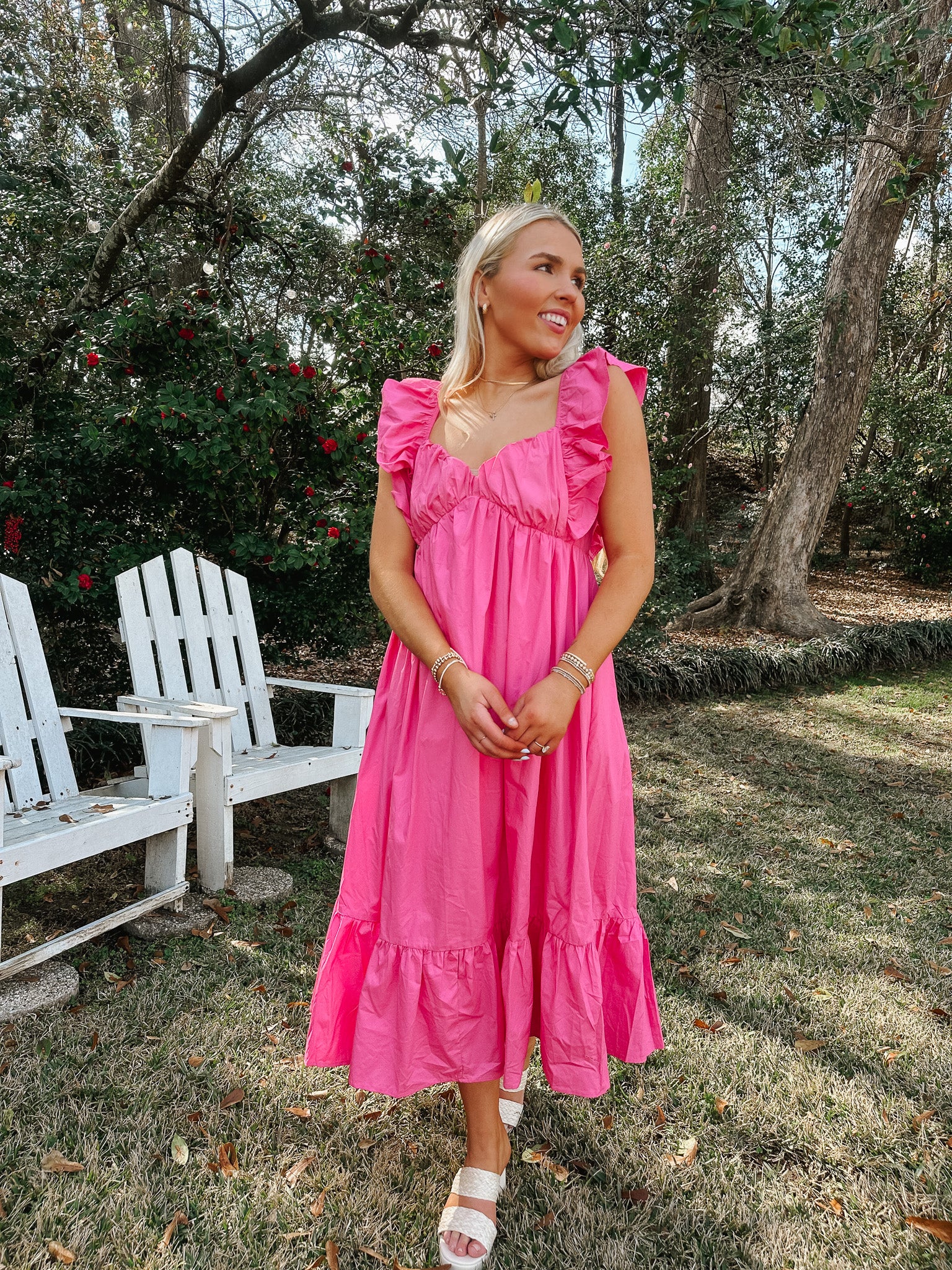 Sunshine & Shorelines Pink Maxi Dress