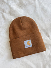 Carhartt | Knit Cuffed Beanie in Brown