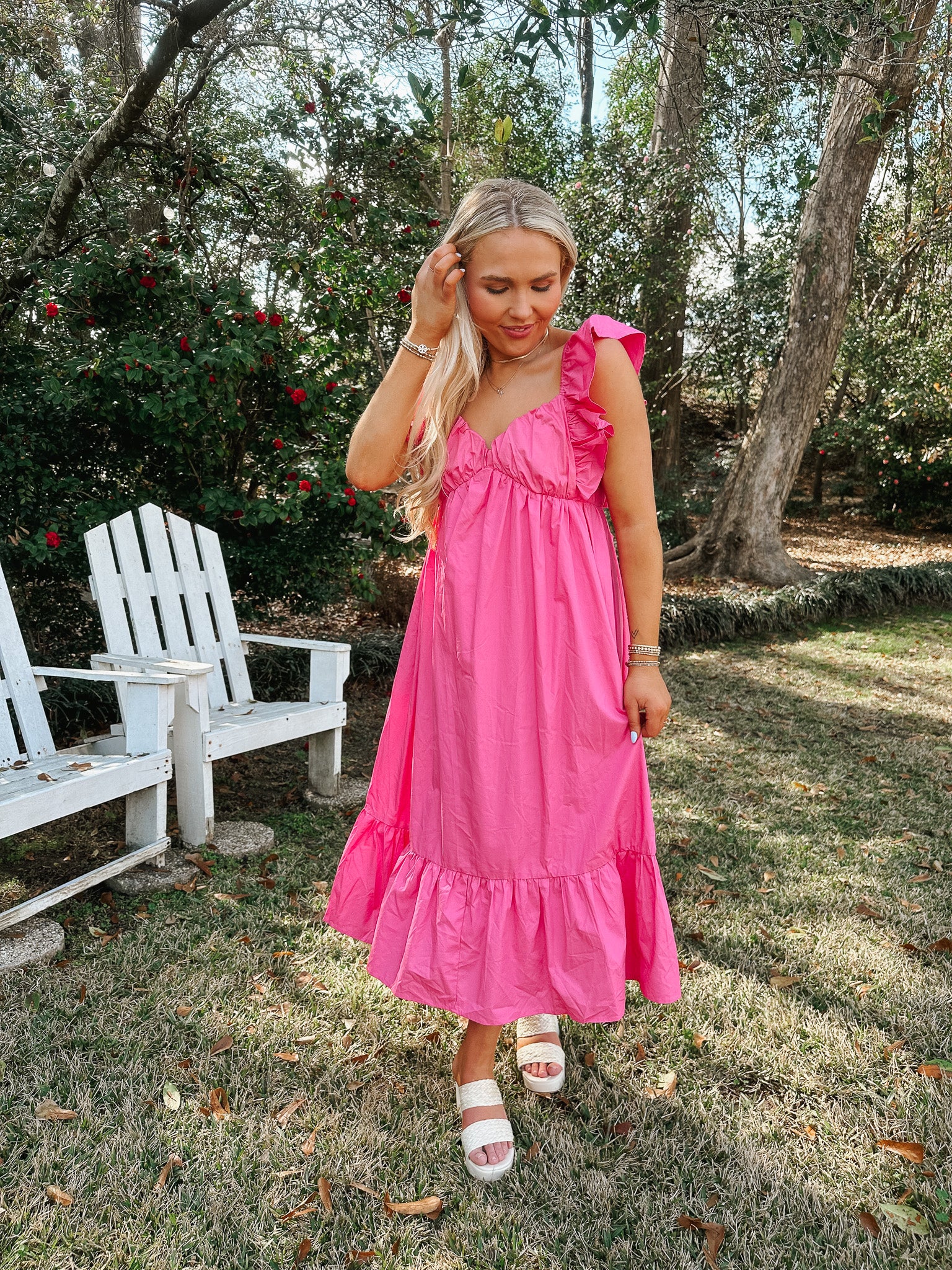 Sunshine & Shorelines Pink Maxi Dress