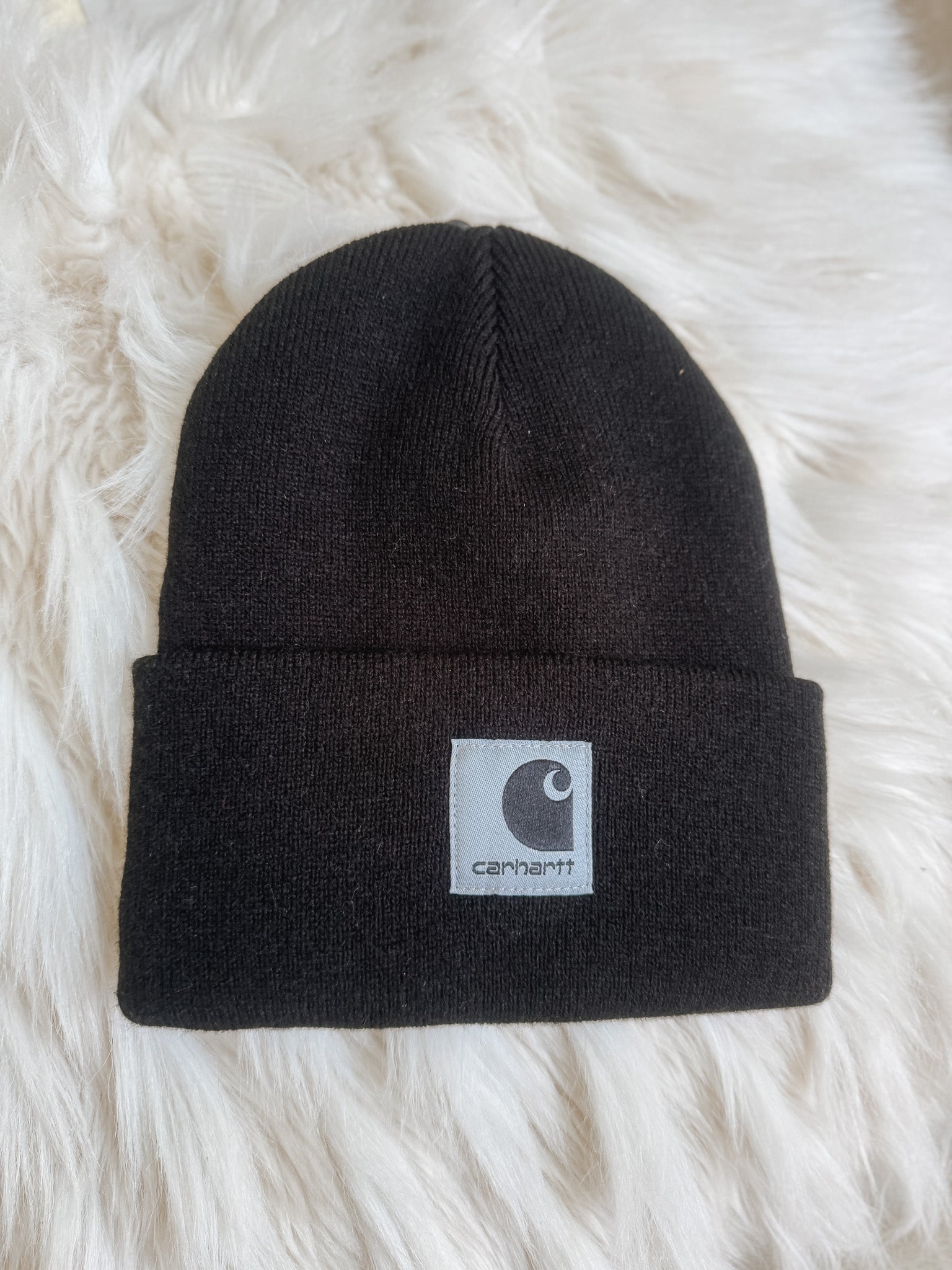 Women's Carhartt Knit Satin-Lined Beanie in Black