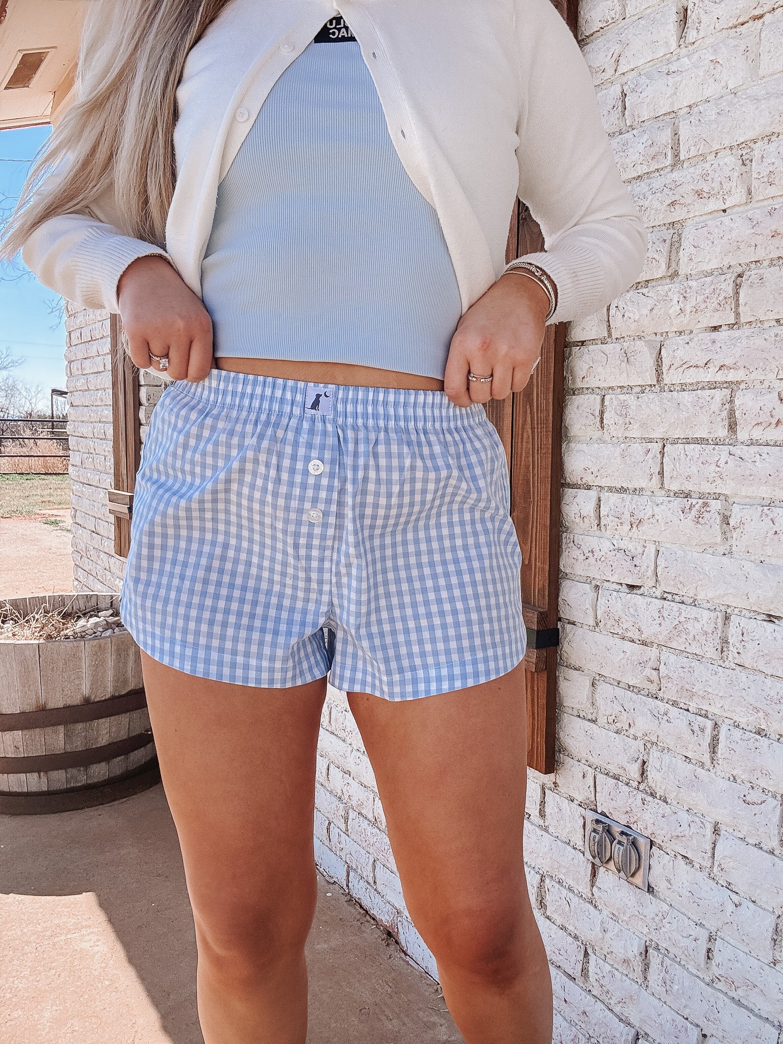 Local Girl Outfitters Periwinkle Cotton Boxer Shorts