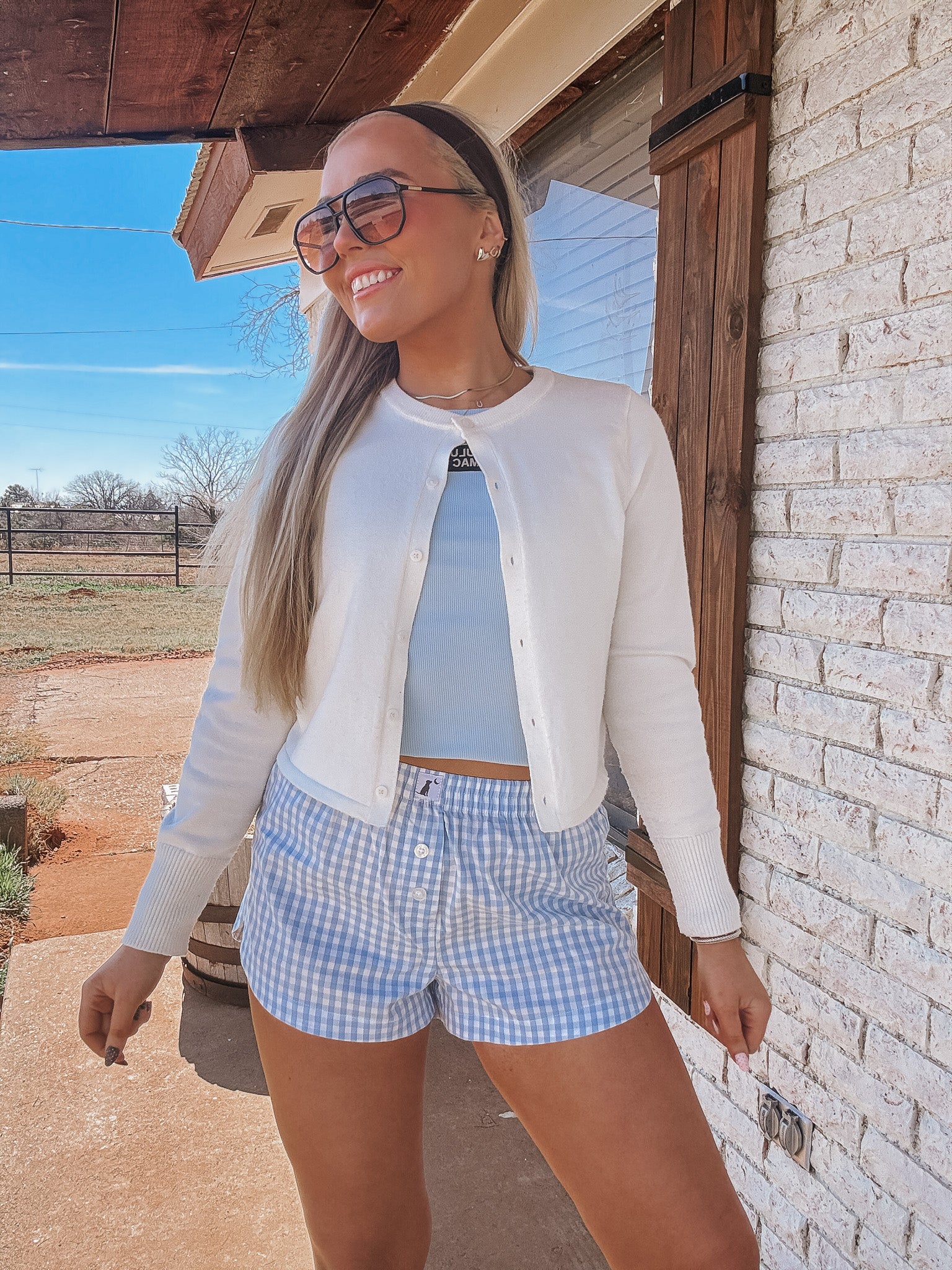 Local Girl Outfitters Periwinkle Cotton Boxer Shorts