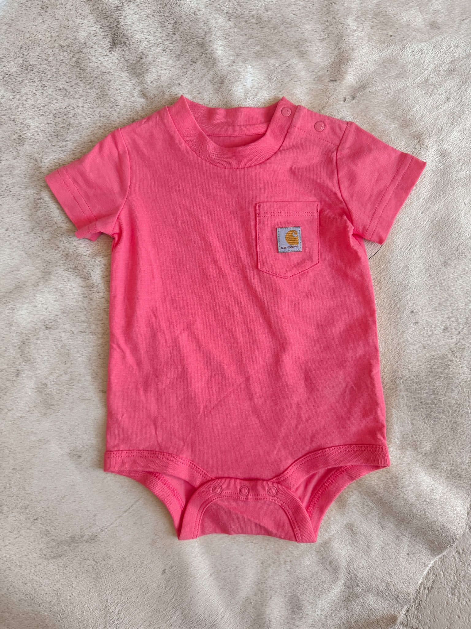 Carhartt Infant Short Sleeve Bodysuit in Pink