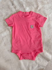 Carhartt Infant Short Sleeve Bodysuit in Pink