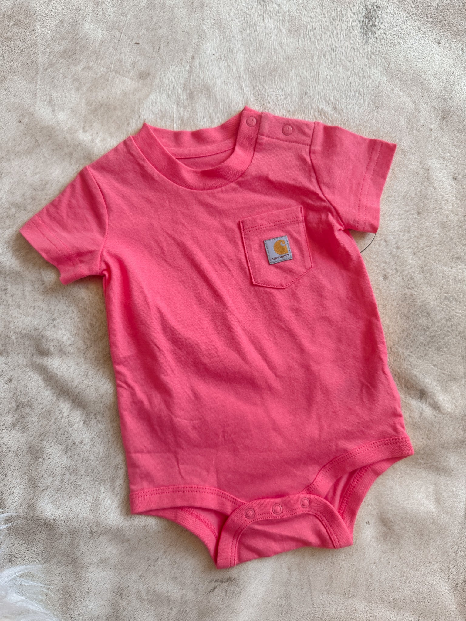 Carhartt Infant Short Sleeve Bodysuit in Pink