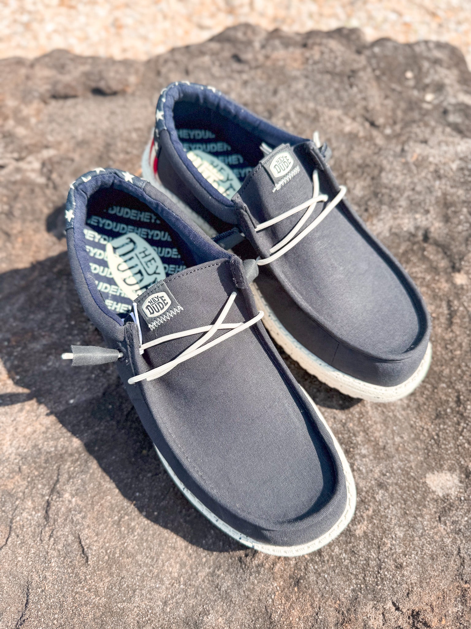 Men's Hey Dude Wally Americana Navy White