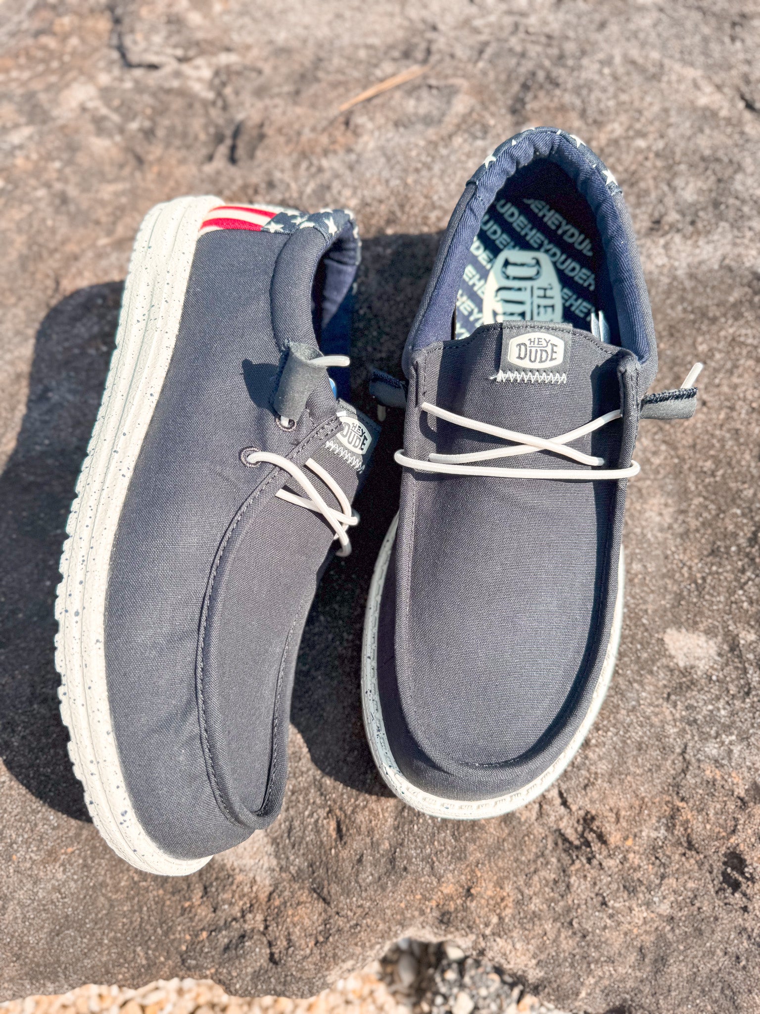 Men's Hey Dude Wally Americana Navy White