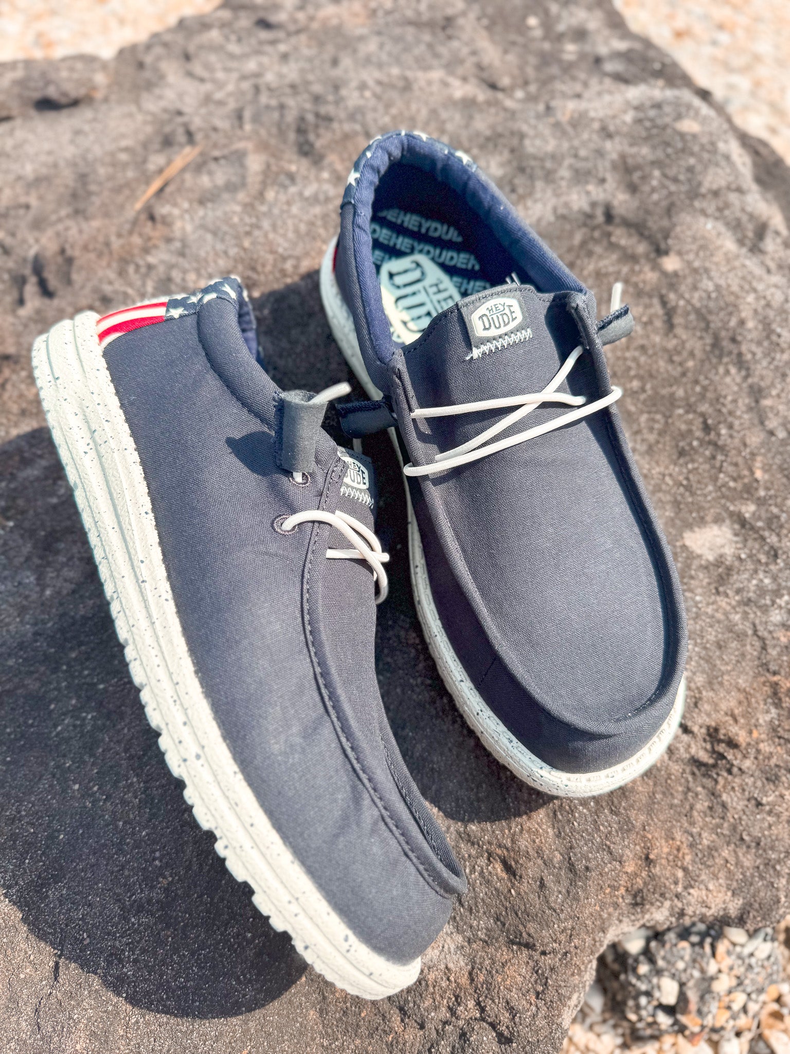 Men's Hey Dude Wally Americana Navy White