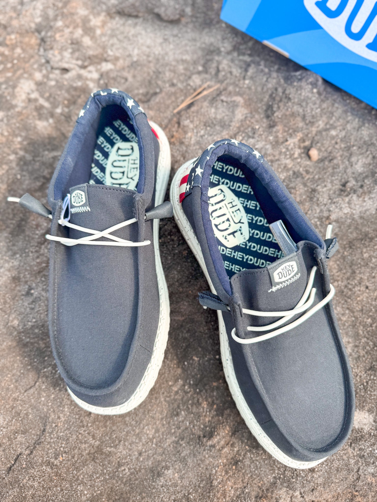 Men's Hey Dude Wally Americana Navy White