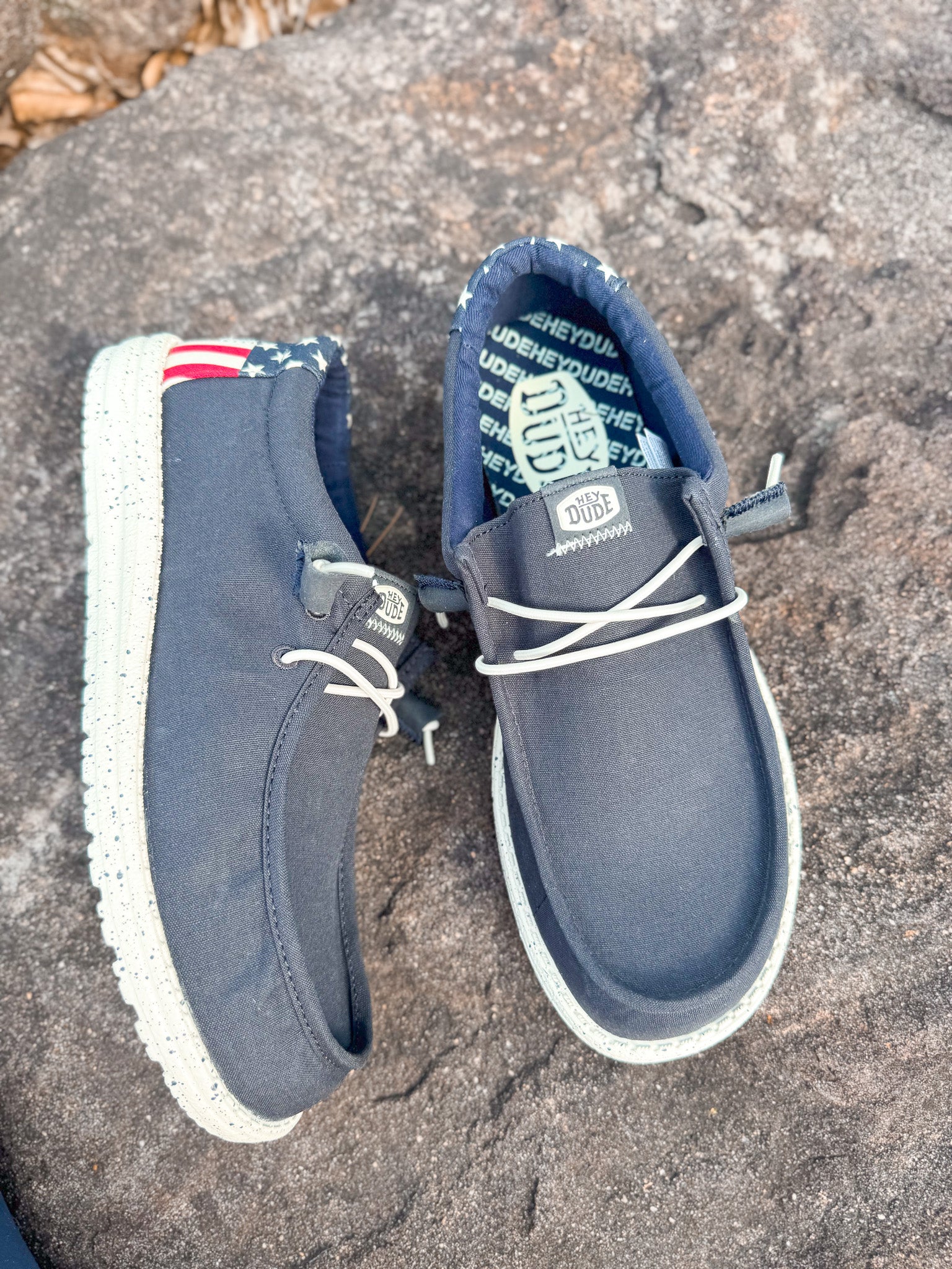Men's Hey Dude Wally Americana Navy White