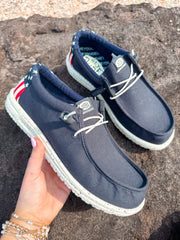 Men's Hey Dude Wally Americana Navy White