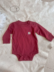 Carhartt Infant Long Sleeve Bodysuit in Red