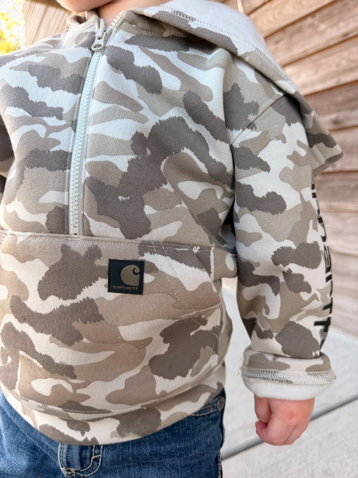 Carhartt | Toddler 1/2 Zip Camo Hooded Sweatshirt