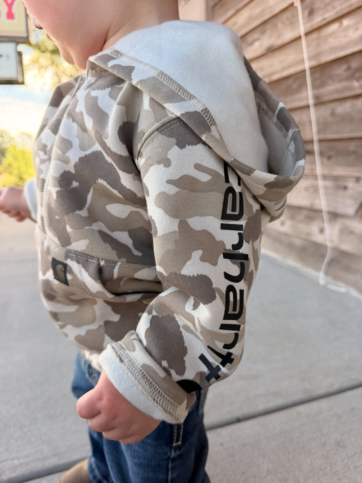 Carhartt | Toddler 1/2 Zip Camo Hooded Sweatshirt