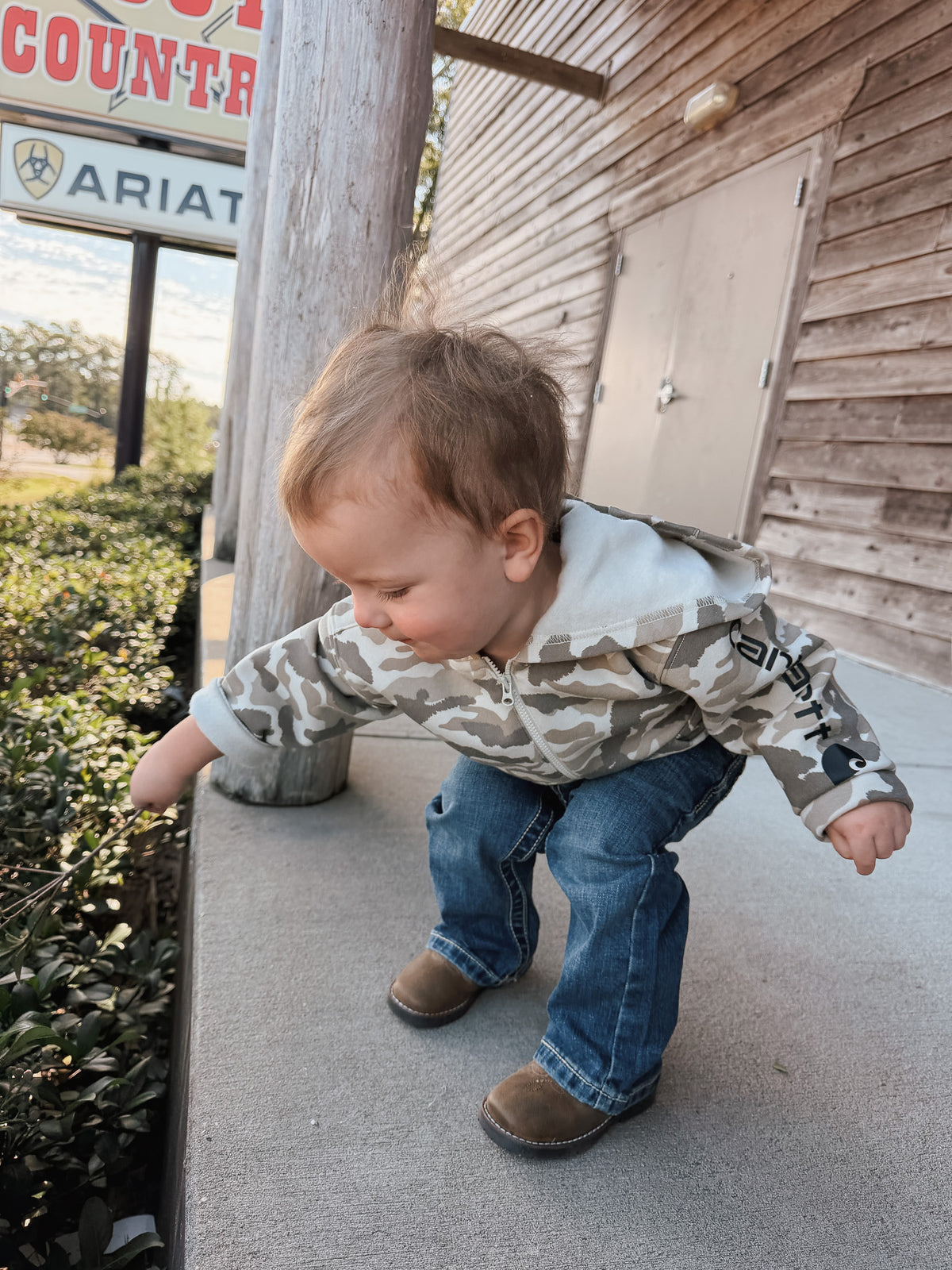 Carhartt | Toddler 1/2 Zip Camo Hooded Sweatshirt