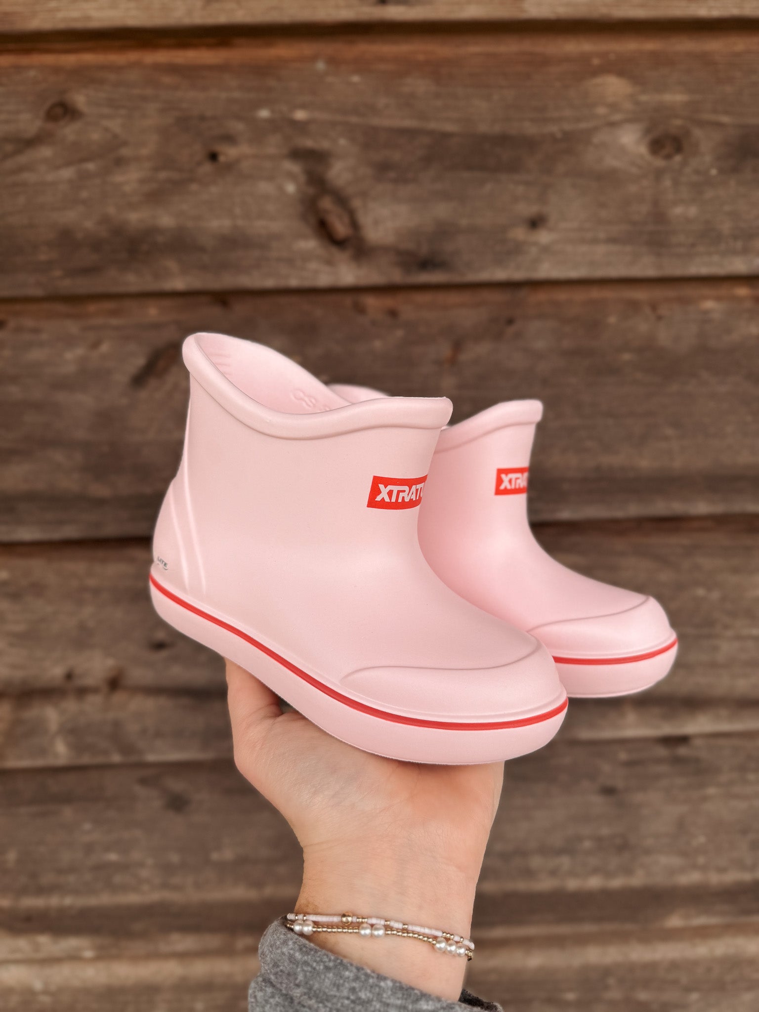 Little Kid's Tufs Pink Ankle Deck Boot