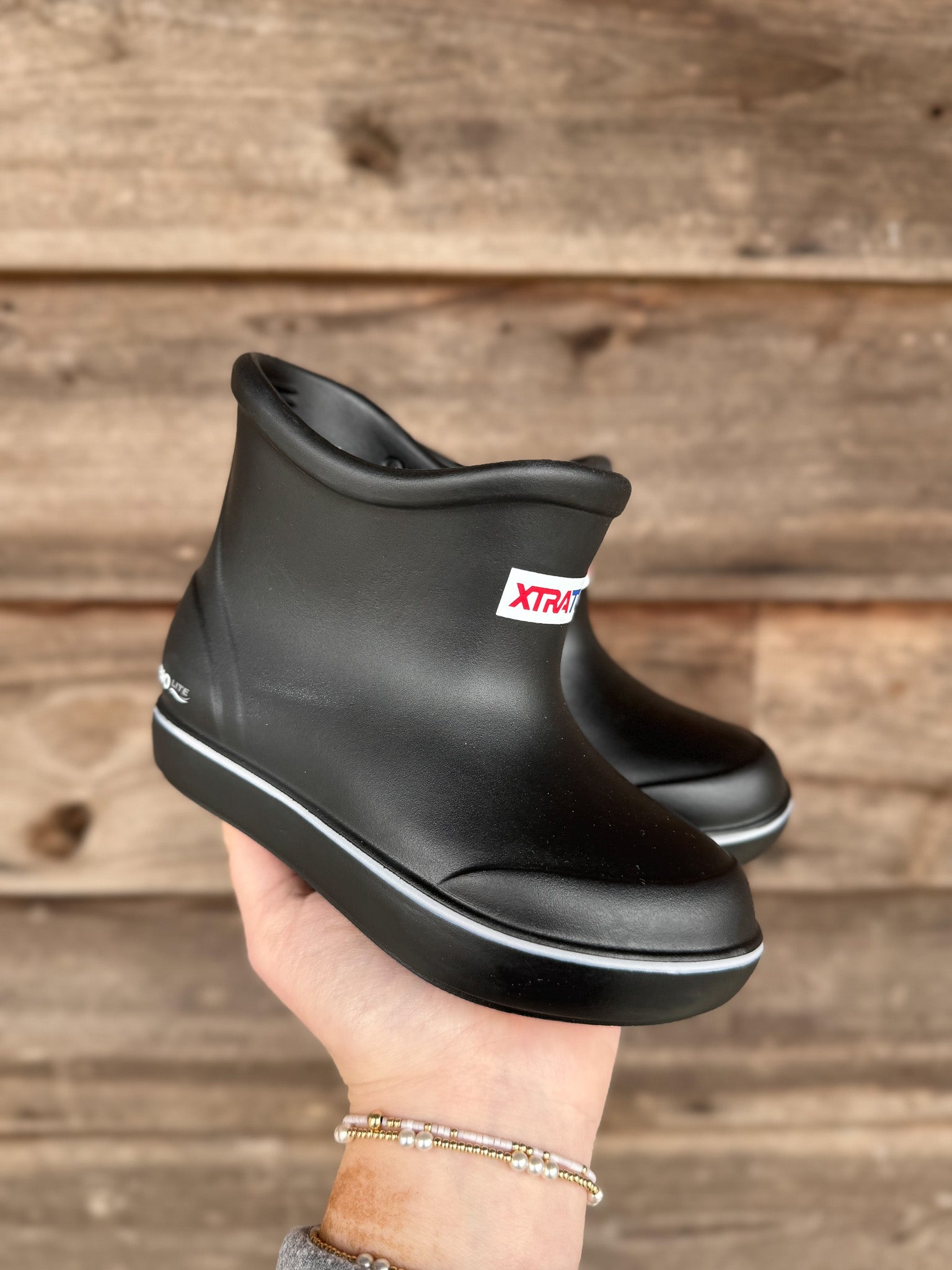 Big Kid's Tufs Black Ankle Deck Boot