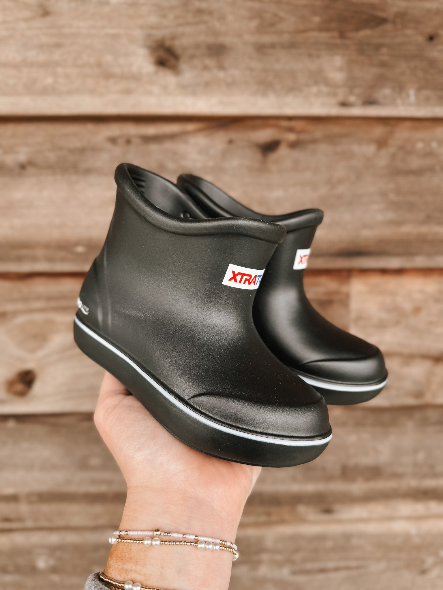 Big Kid's Tufs Black Ankle Deck Boot