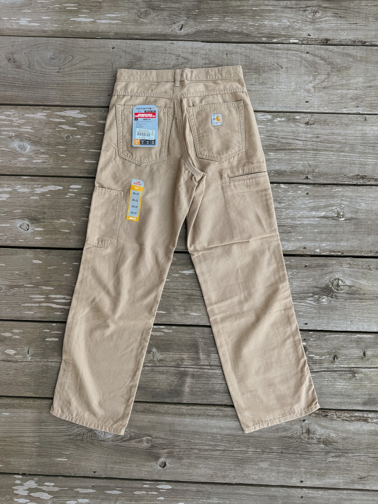 Men's Carhartt FR Midweight Canvas Loose Fit Pants in Golden Khaki