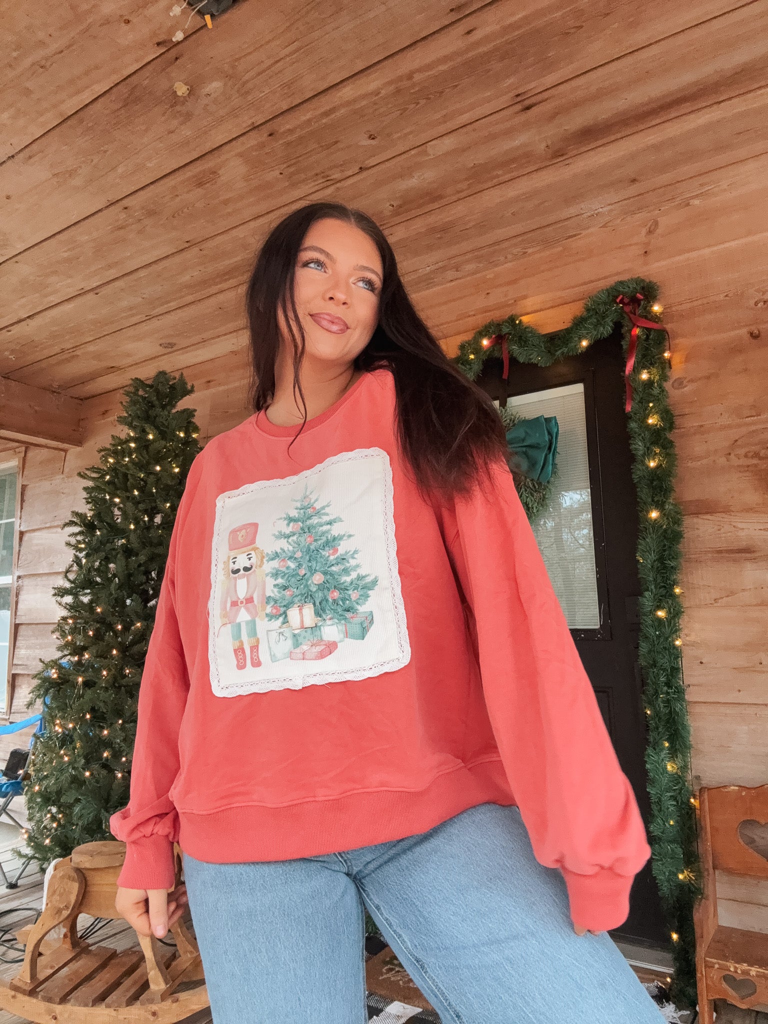 Nutcracker Nights Dark Coral Sweatshirt