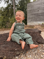 Carhartt Infant & Toddler Loose Fit Canvas Bib Overalls in Sage