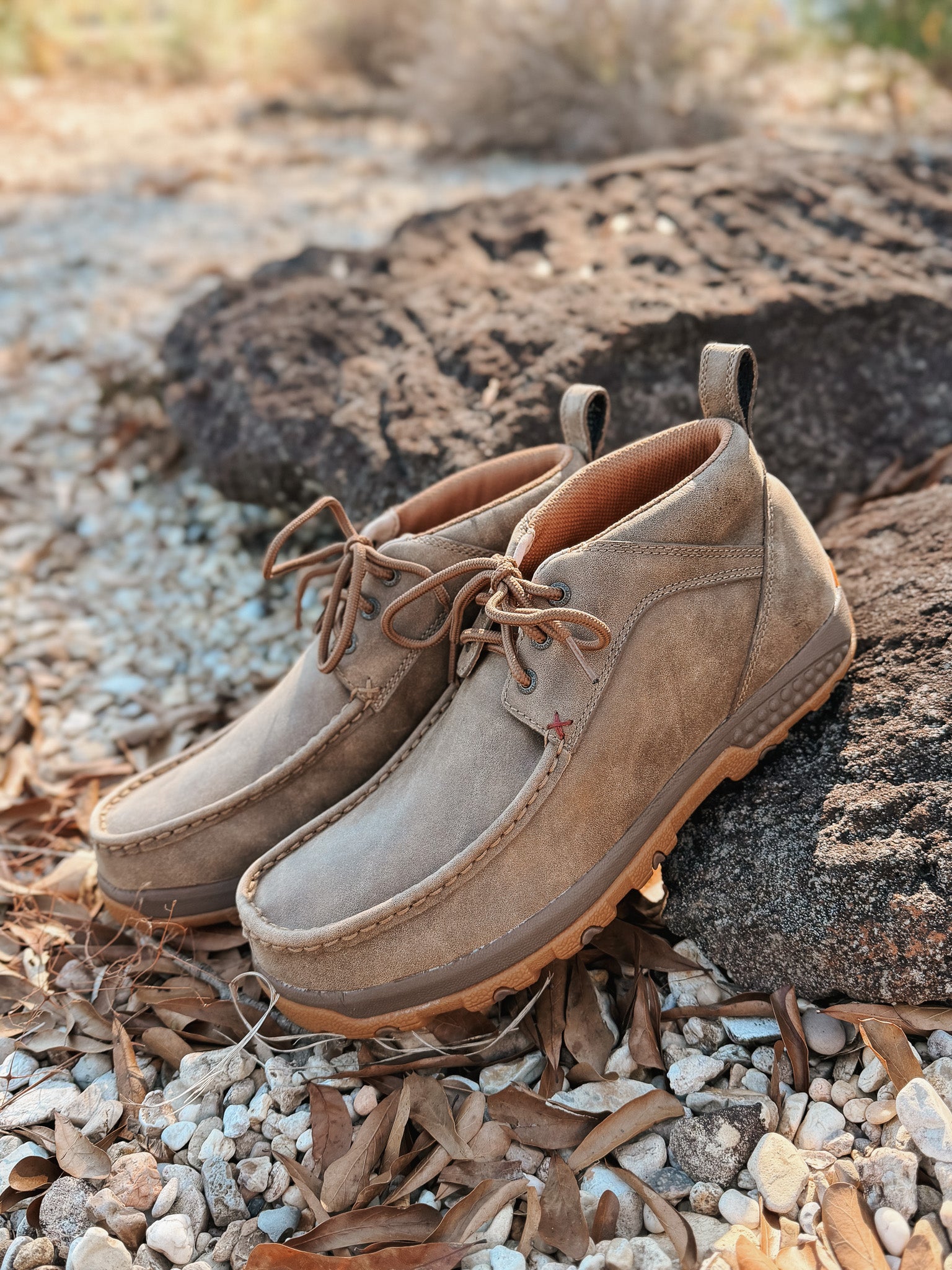 Twisted X Men's Chukka Driving Moc – Full-Grain Leather With
