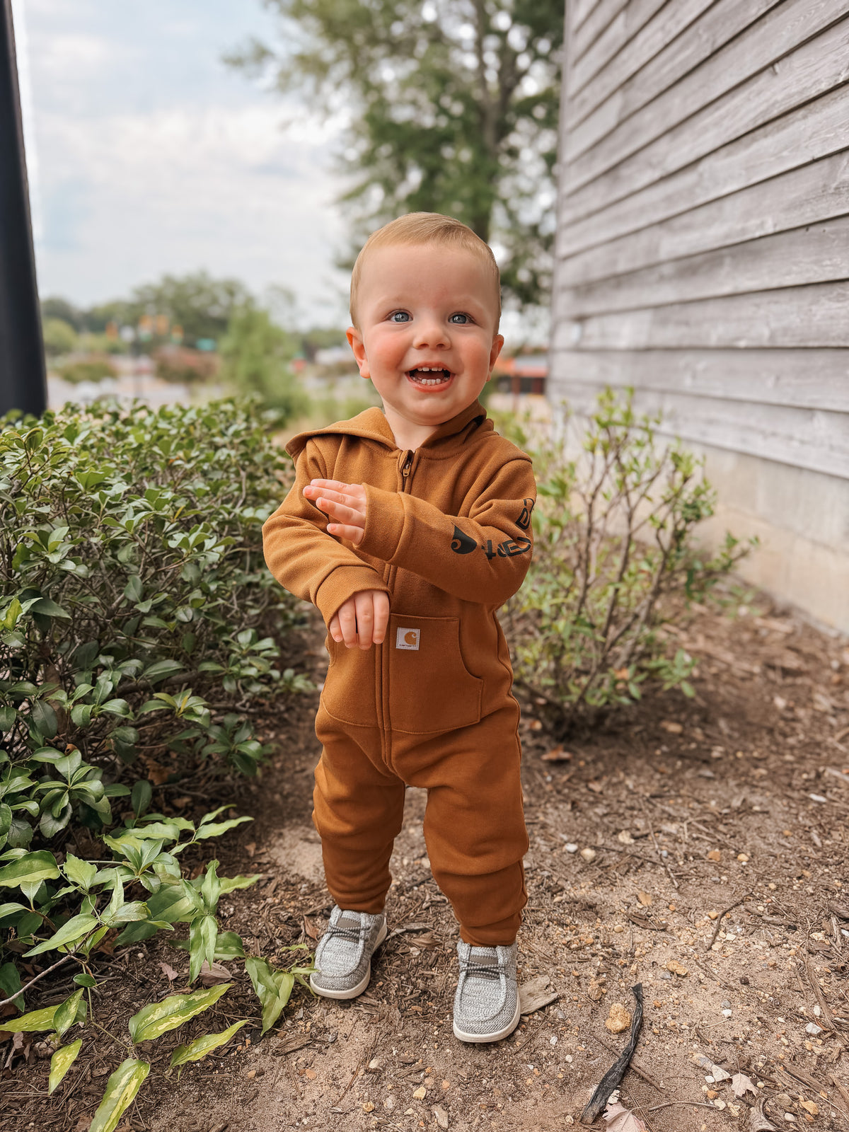 Carhartt Infant Zip-Front Hooded Fleece Coverall