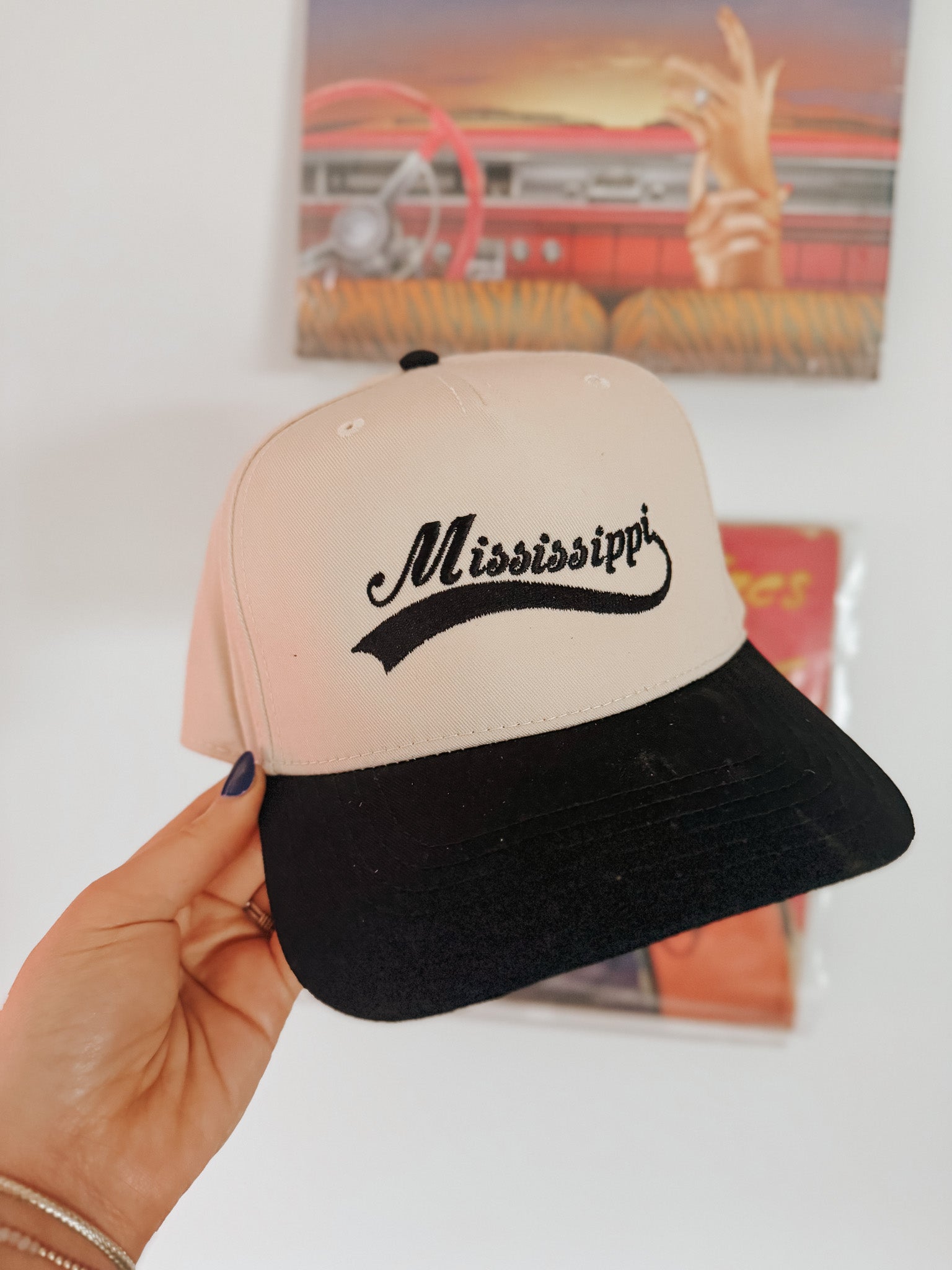 MS Black & Cream Trucker Hat