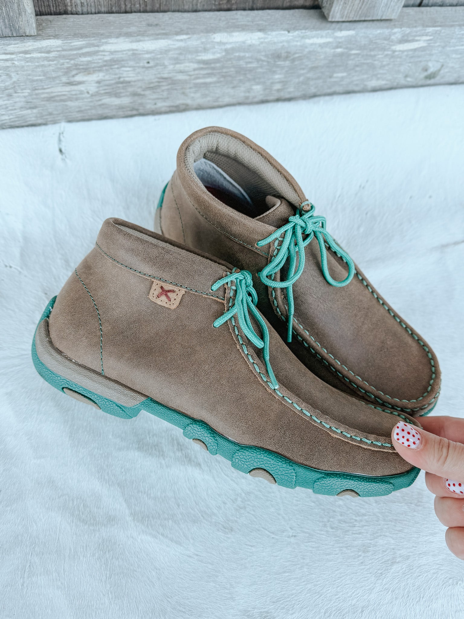 Women's Twisted X Chukka Driving Moc in Turquoise