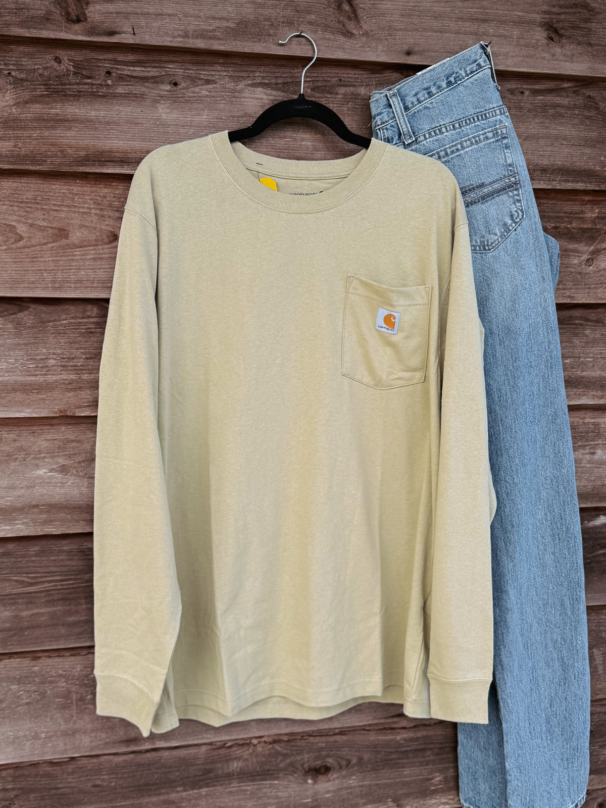 Carhartt Dearborn Loose LS T-Shirt in Faded Fatigue