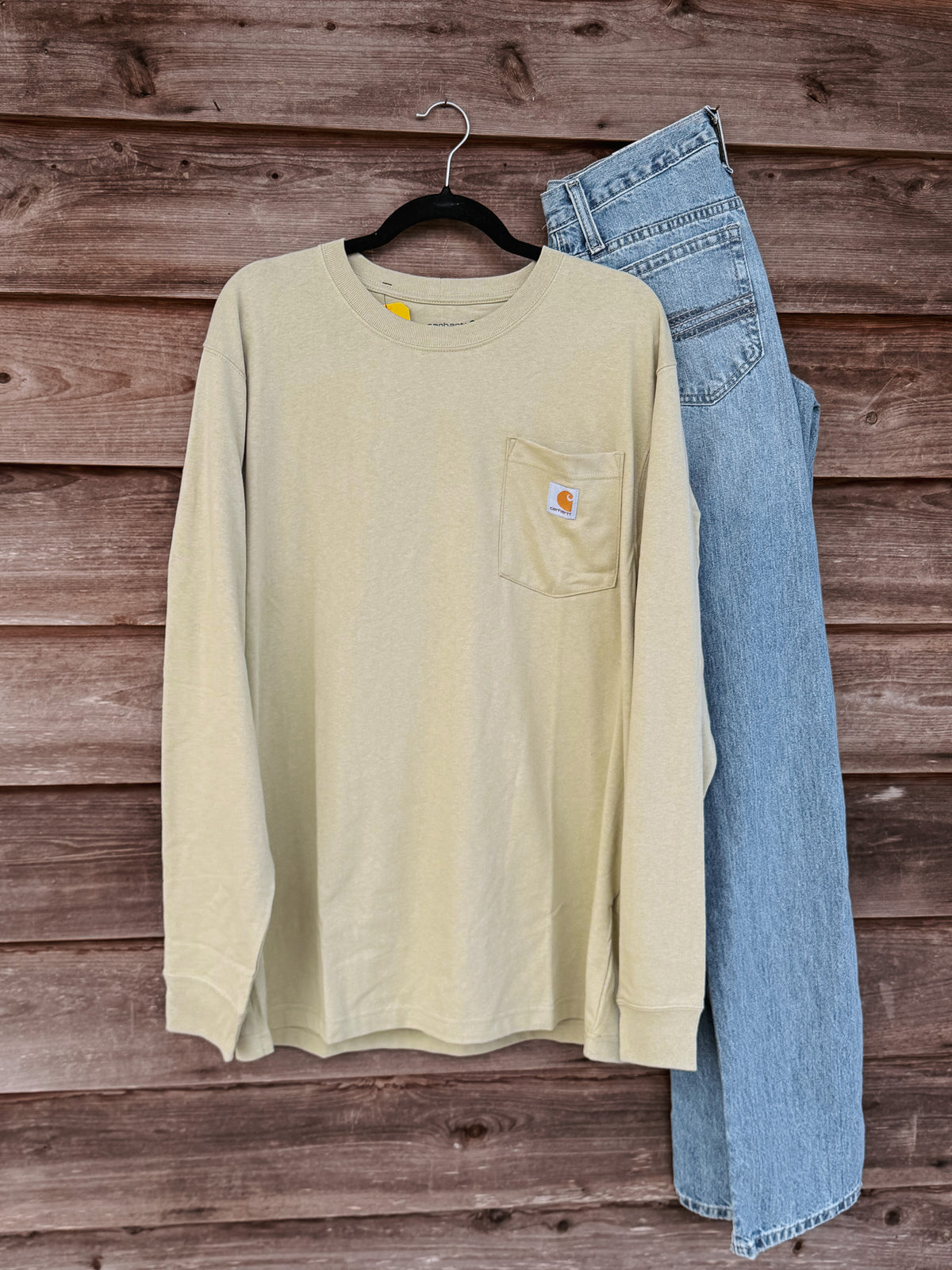 Carhartt Dearborn Loose LS T-Shirt in Faded Fatigue