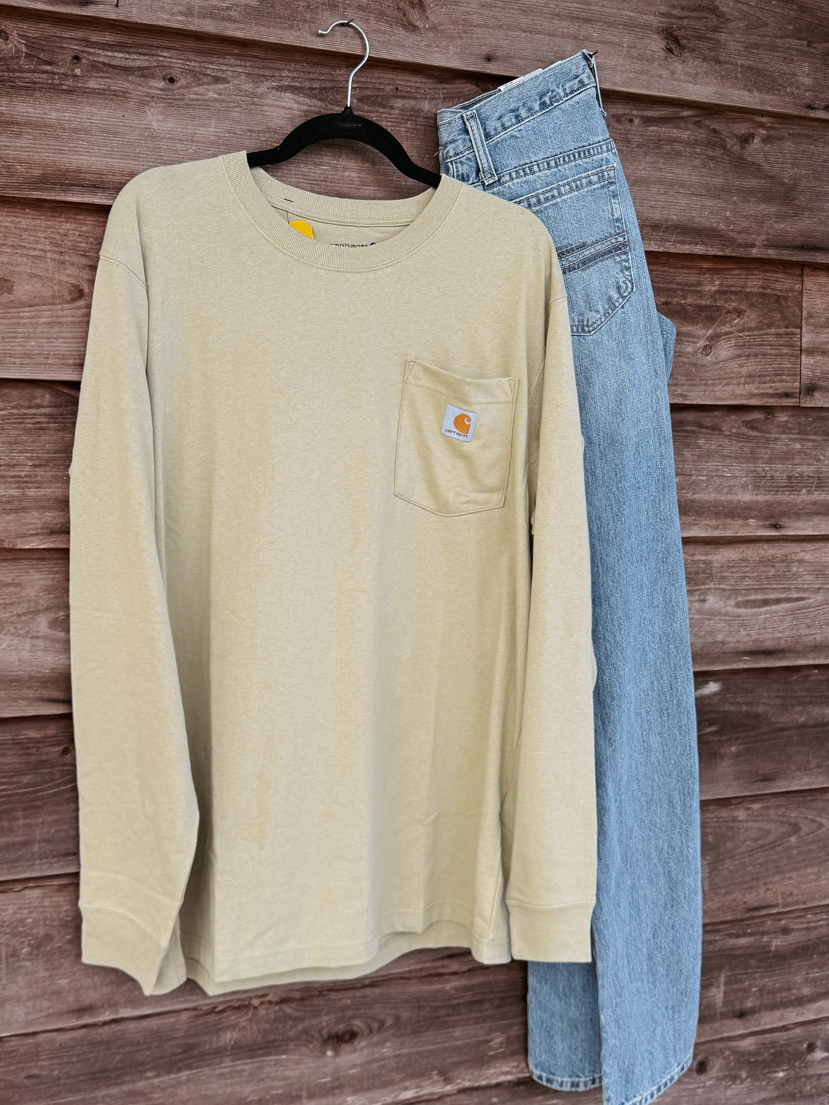 Carhartt Dearborn Loose LS T-Shirt in Faded Fatigue