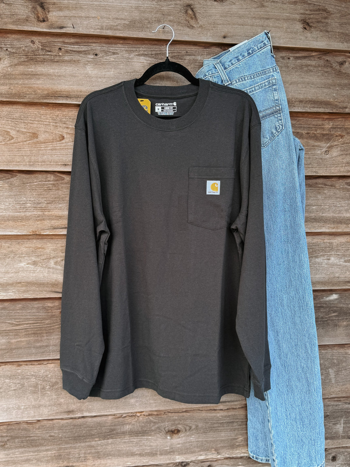 Carhartt Dearborn Loose LS T-Shirt in Black