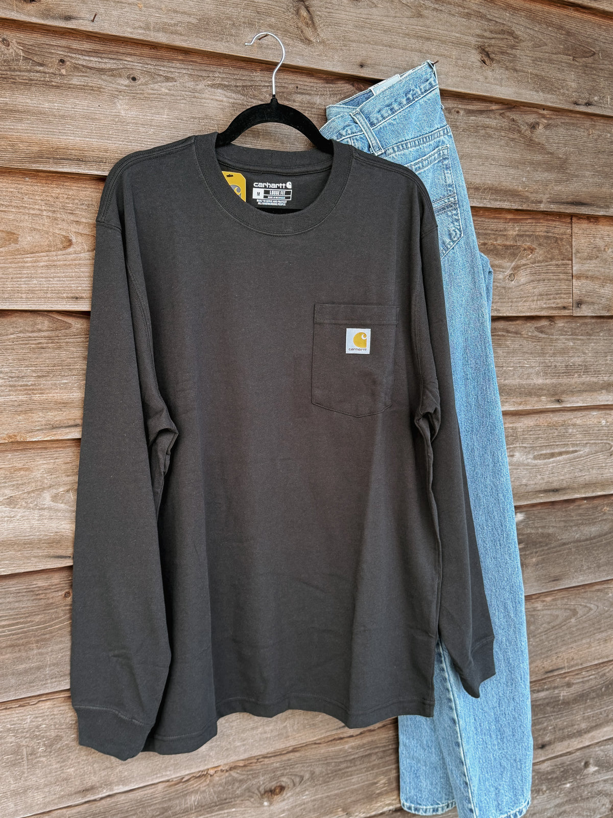 Carhartt Dearborn Loose LS T-Shirt in Black