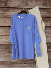 Carhartt Dearborn Loose LS T-Shirt in Blue