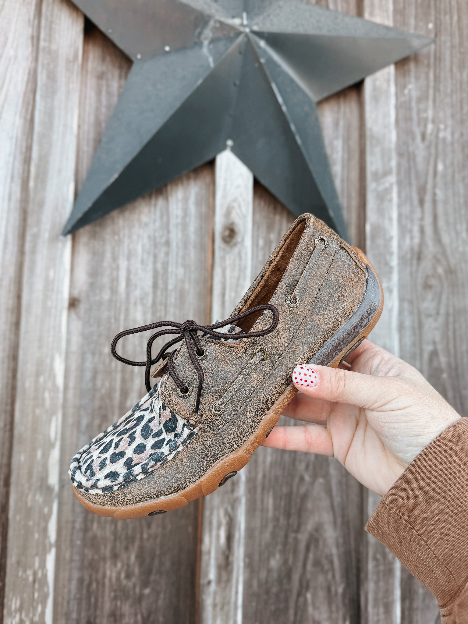 Women's Twisted X Cheetah Print Driving Moc