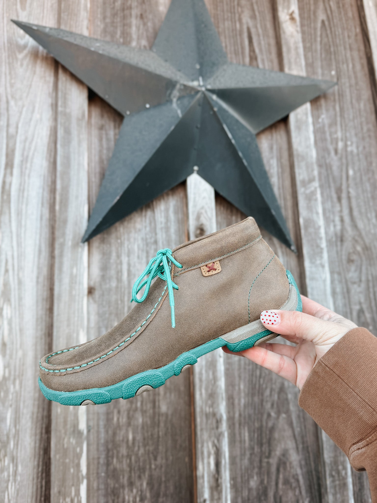 Women's Twisted X Chukka Driving Moc in Turquoise – Boot Country
