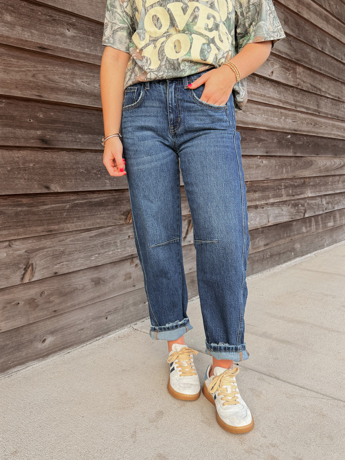 The Jade High Rise Barrel Jeans