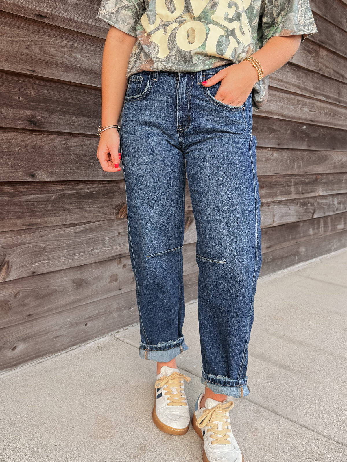 The Jade High Rise Barrel Jeans