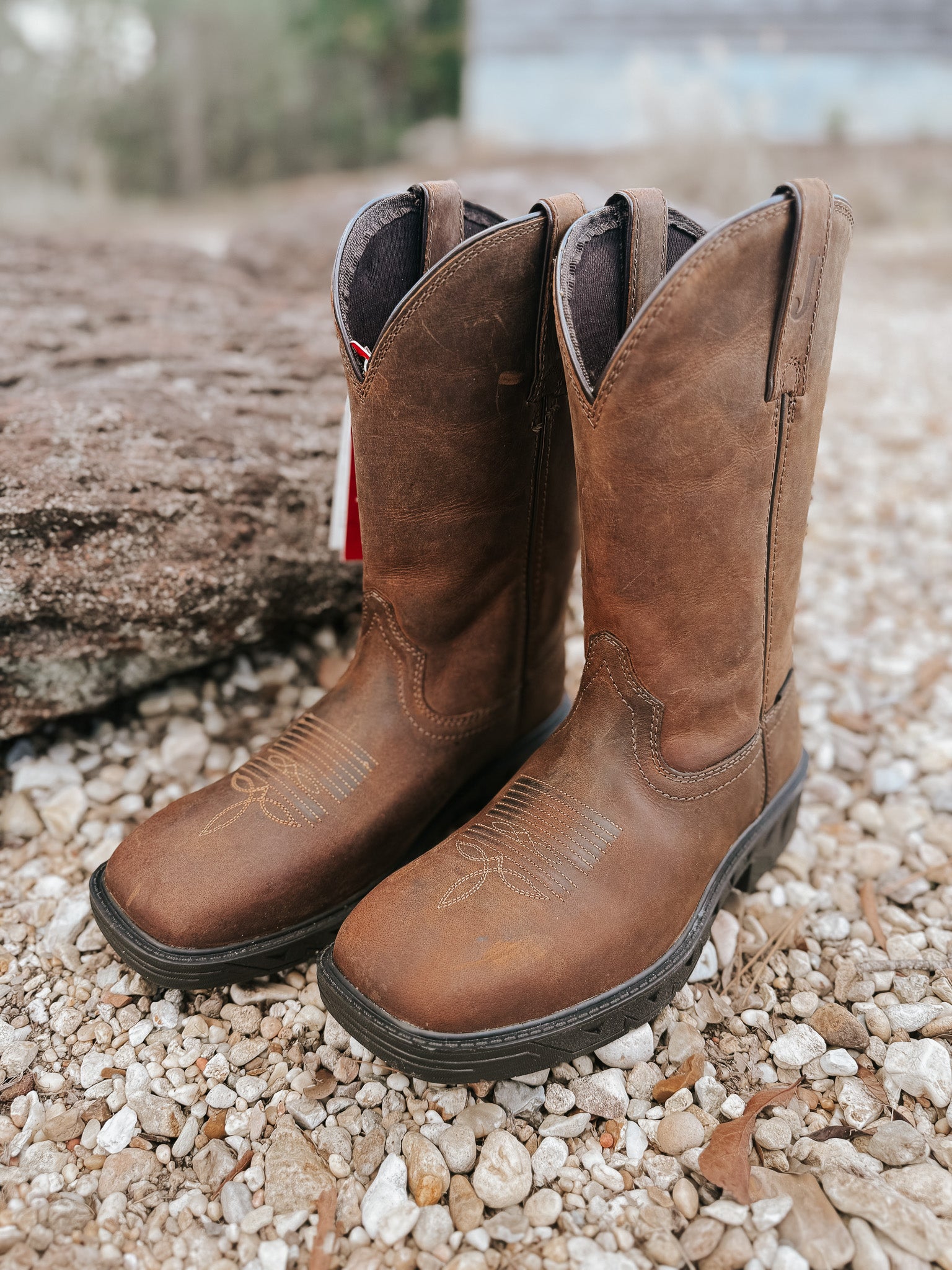 Justin Men's 11" Trencher Square Toe Waterproof Boots