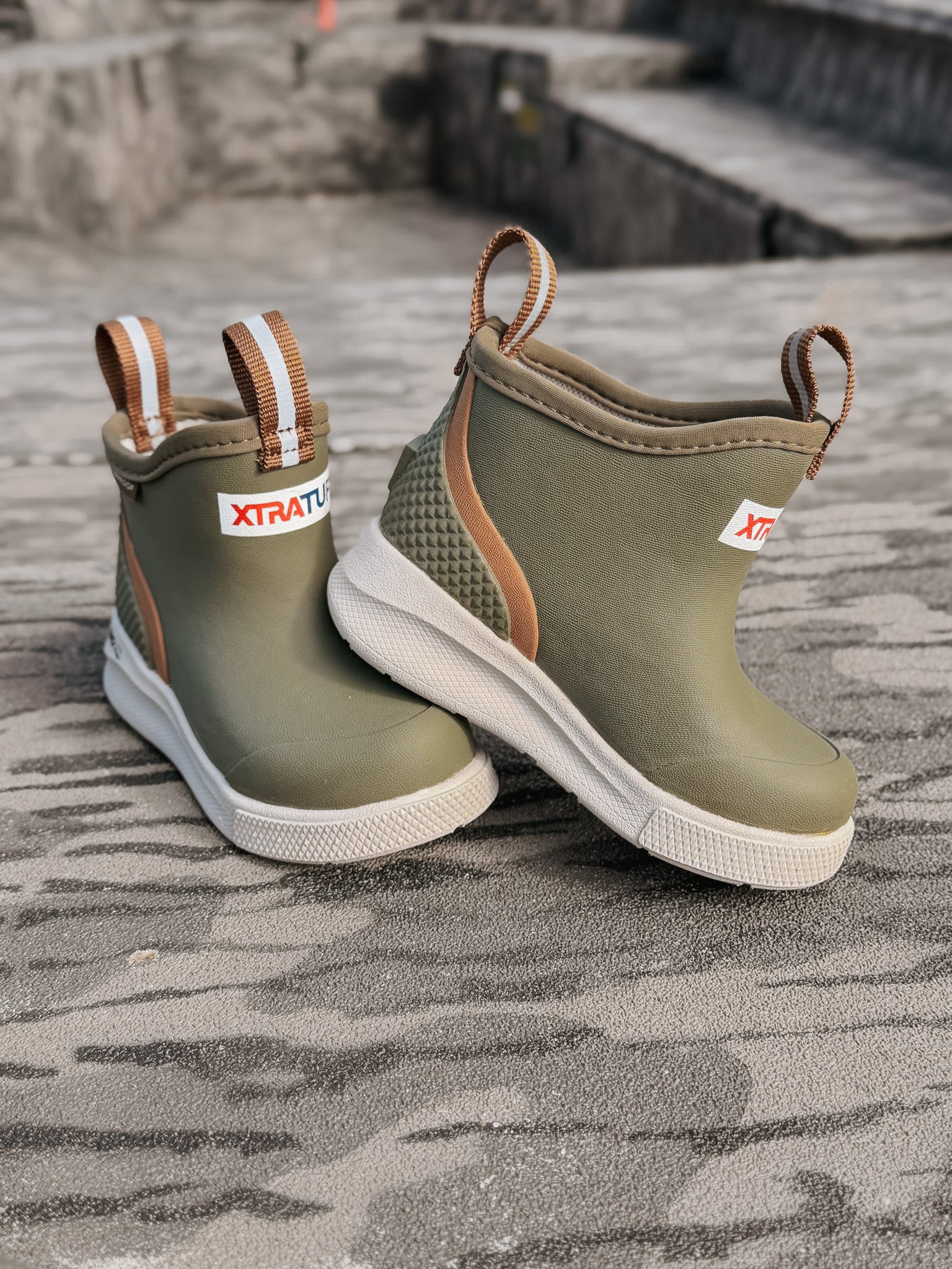 Kid's XTRATUF Ankle Deck Boots Sport in Olive