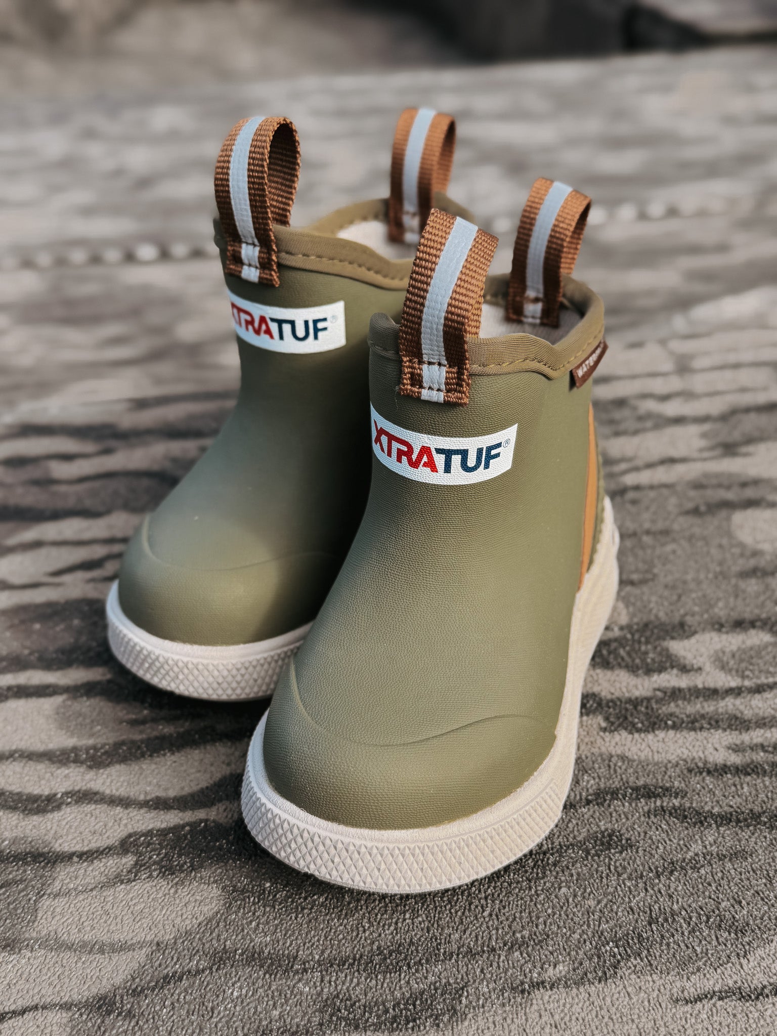 Kid's XTRATUF Ankle Deck Boots Sport in Olive