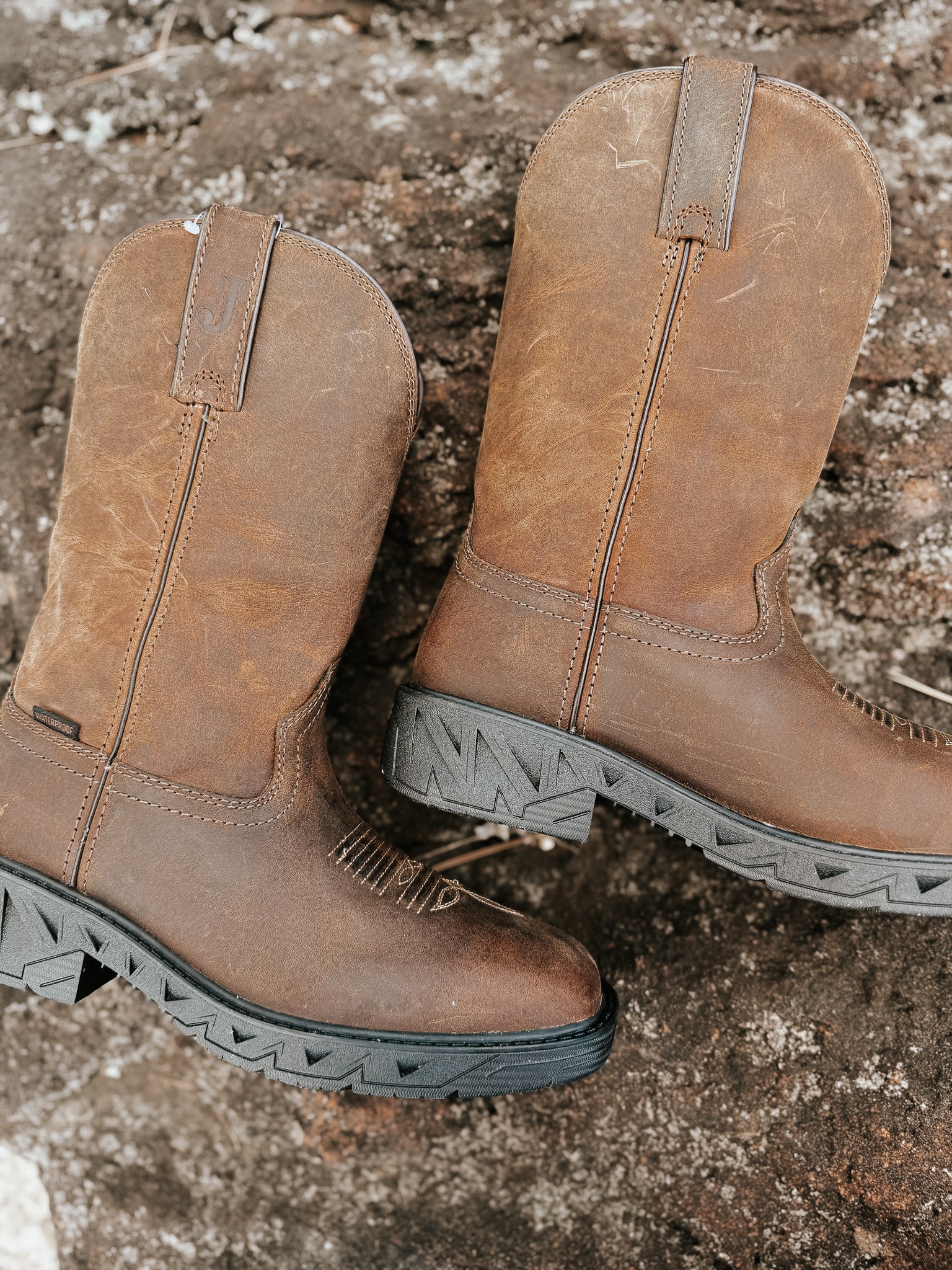 Justin Men's 11" Trencher Square Toe Waterproof Boots