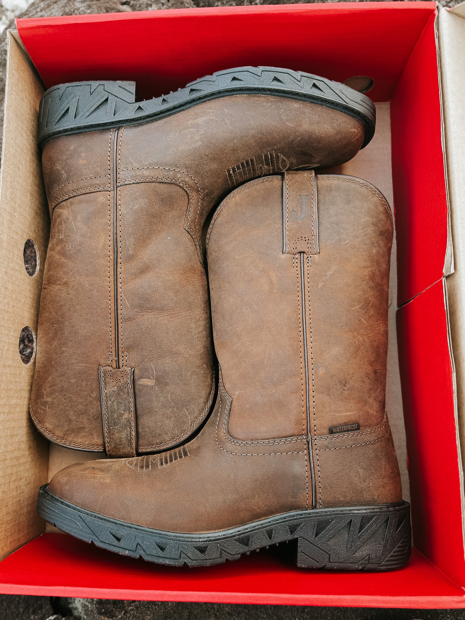 Justin Men's 11" Trencher Square Toe Waterproof Boots