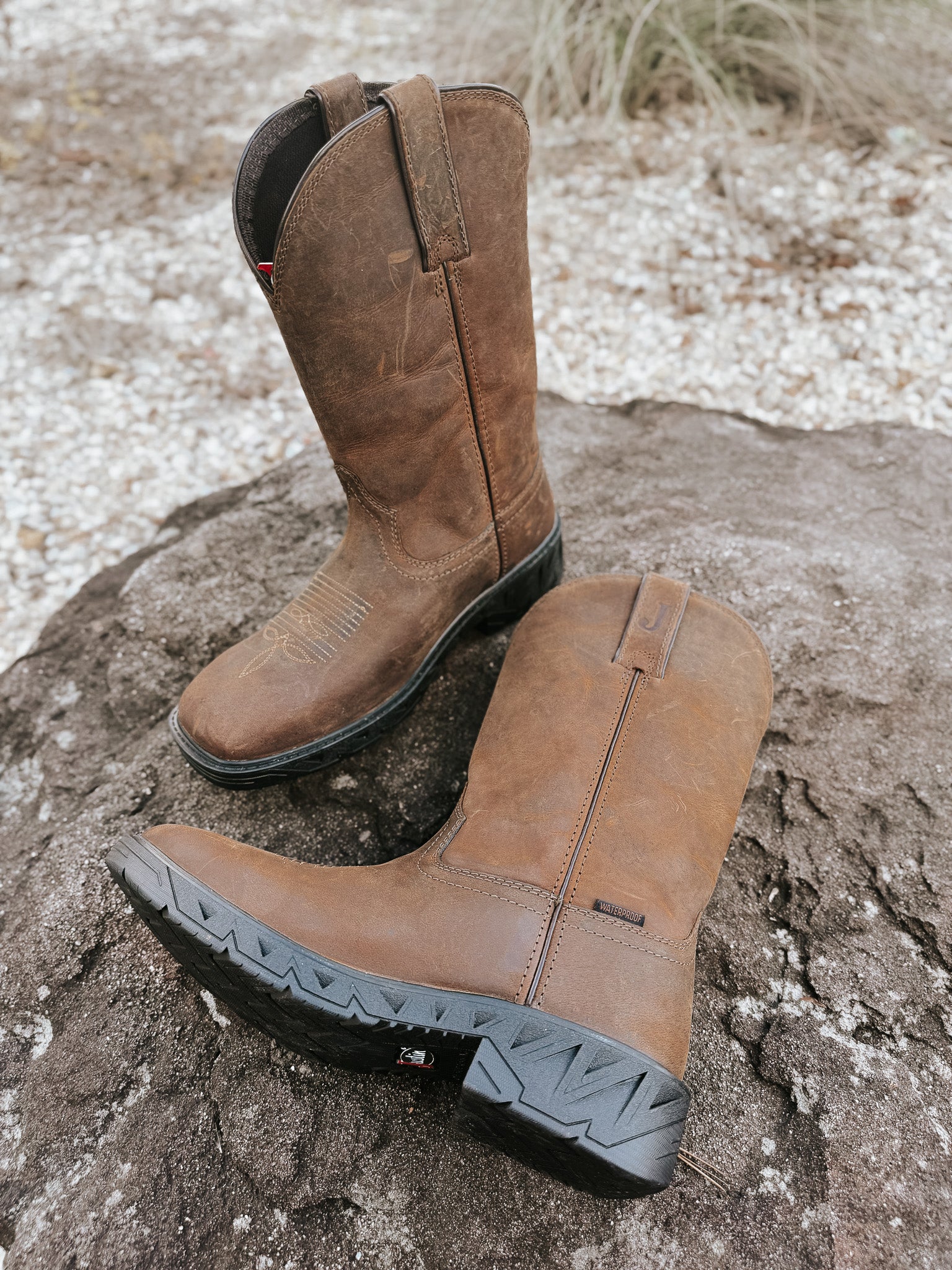 Justin Men's 11" Trencher Square Toe Waterproof Boots
