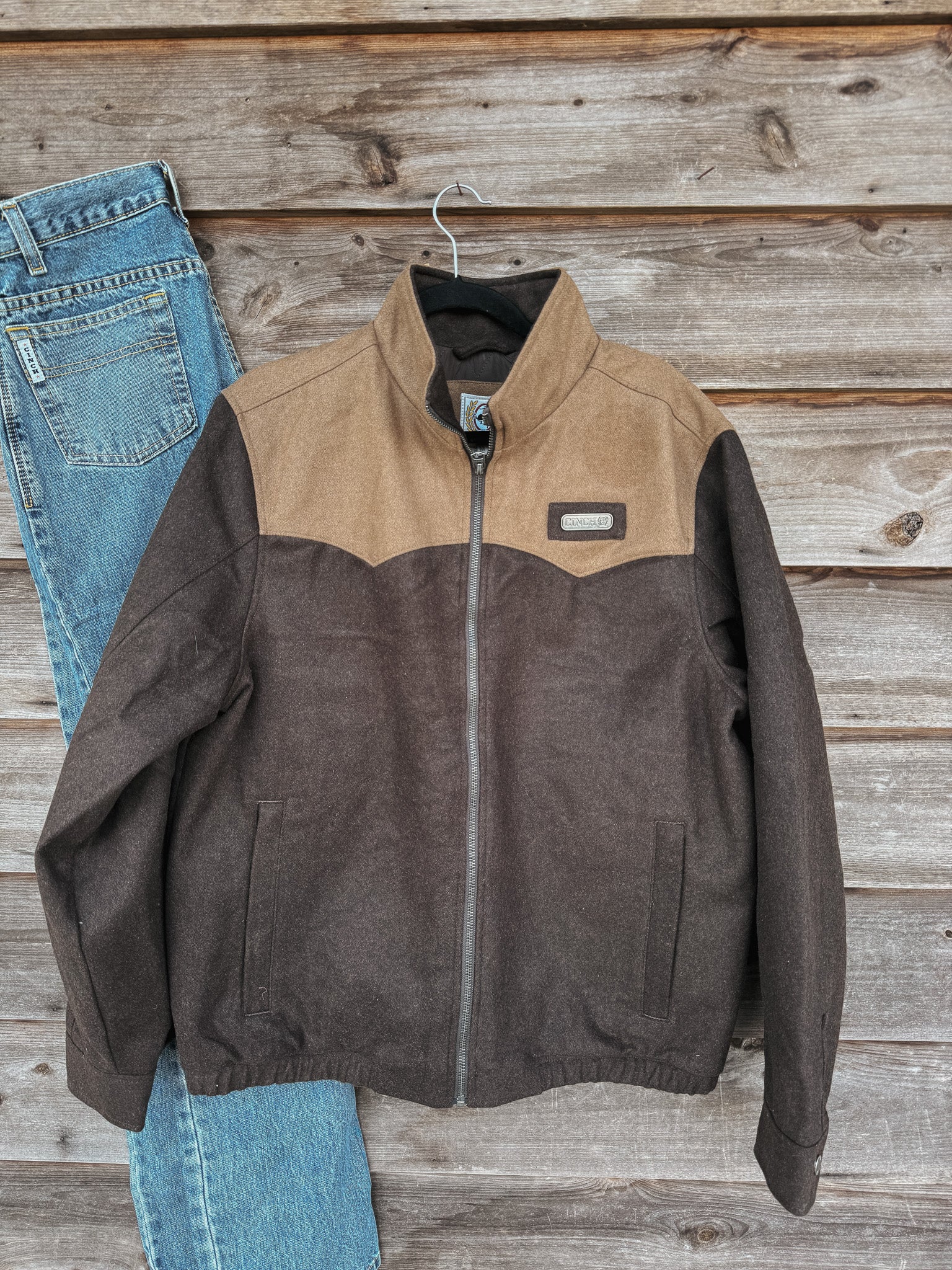 Men's Cinch Concealed Carry Wooly Brown Jacket