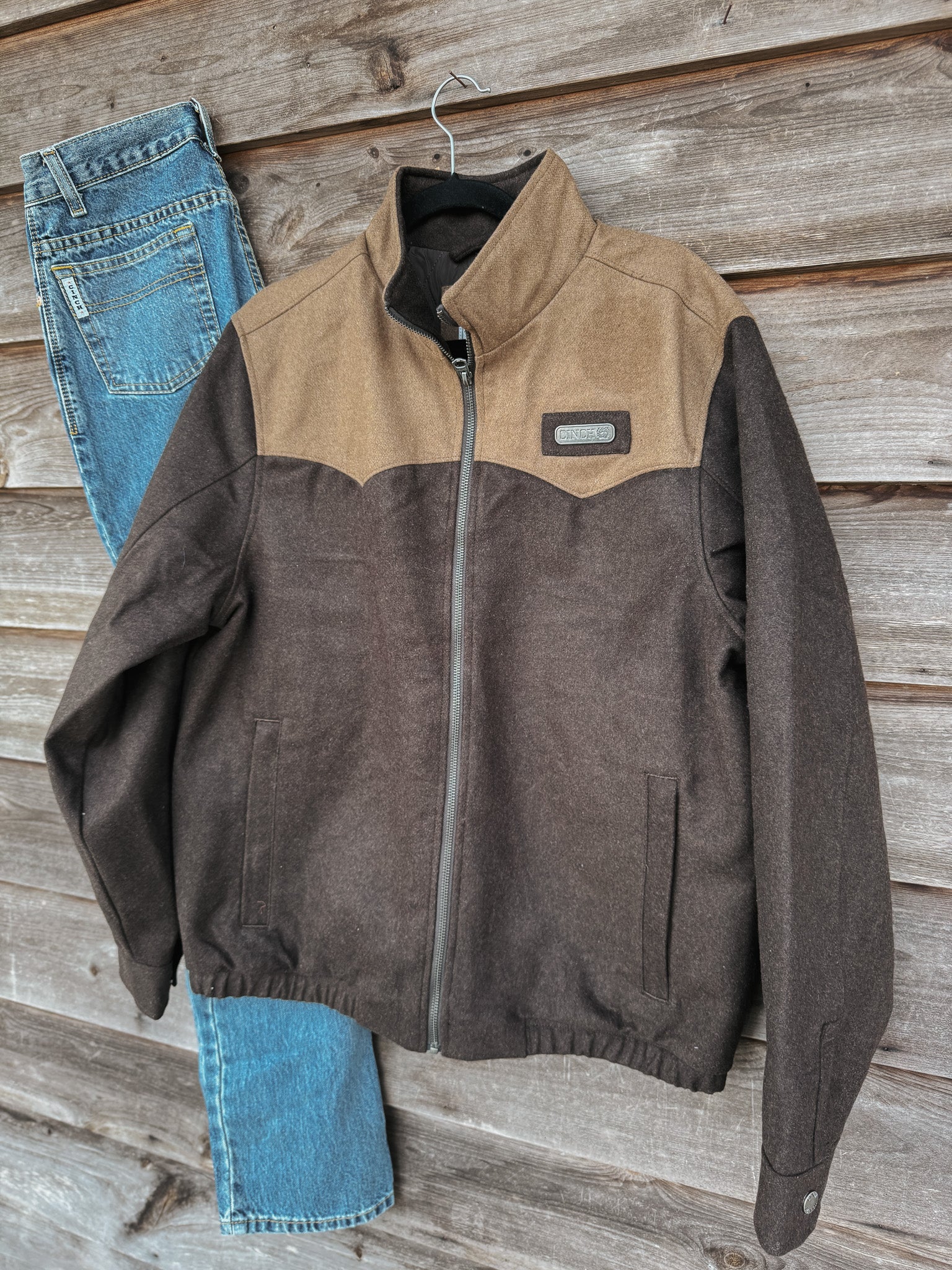 Men's Cinch Concealed Carry Wooly Brown Jacket